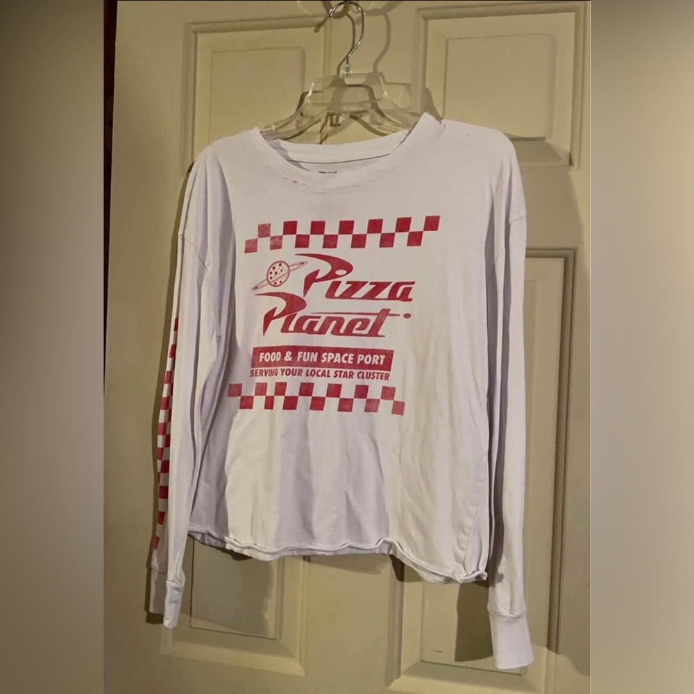 White Pizza Planet Long Sleeve Shirt